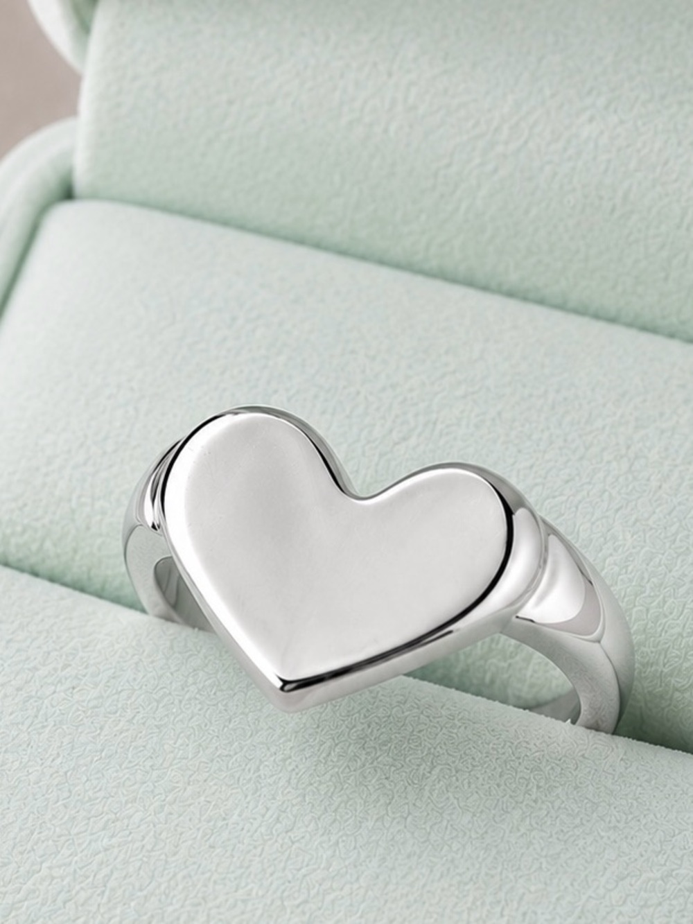 Sterling Silver Heart Ring - Women's Jewelry
